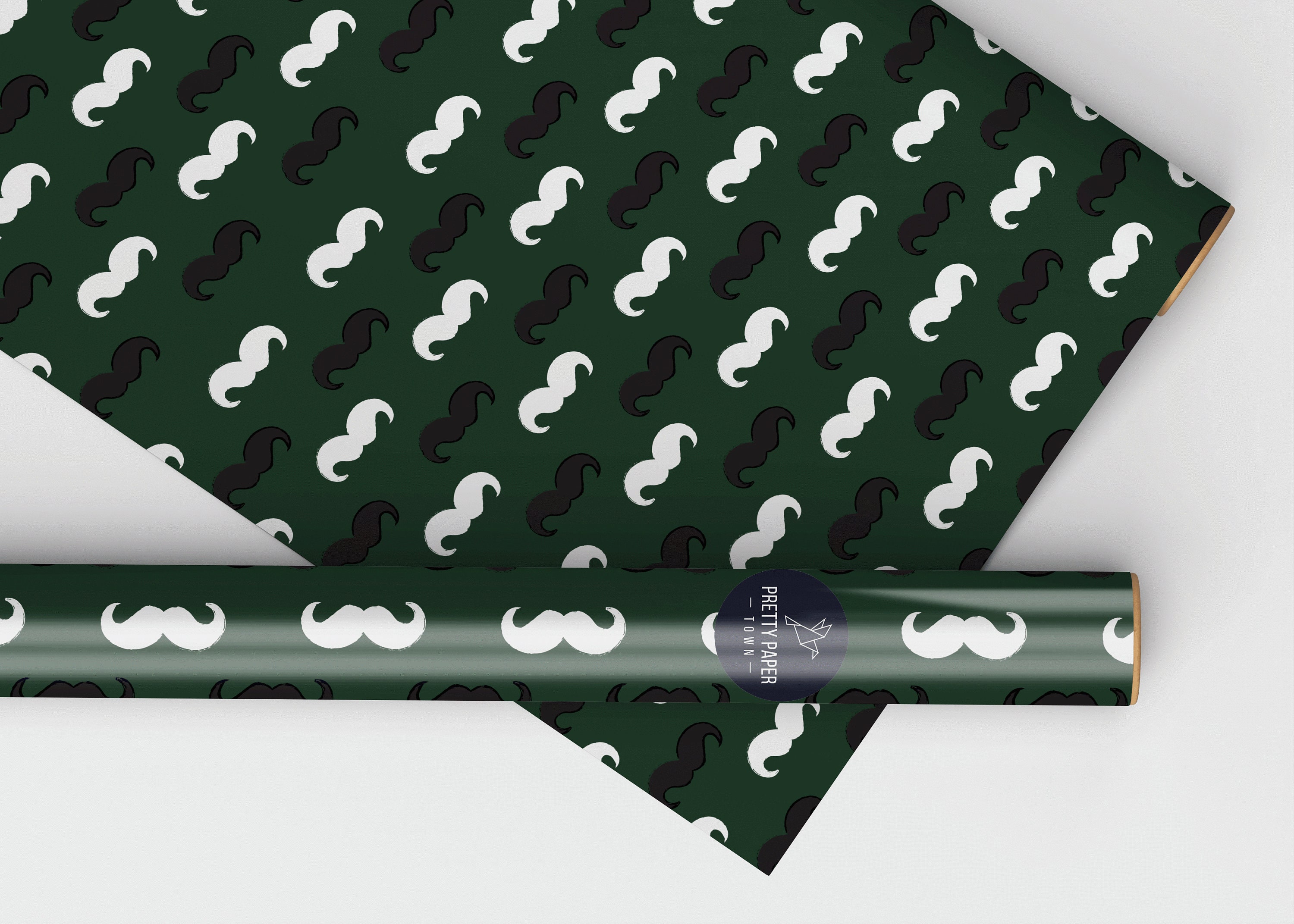 Mustache gift wrap discount
