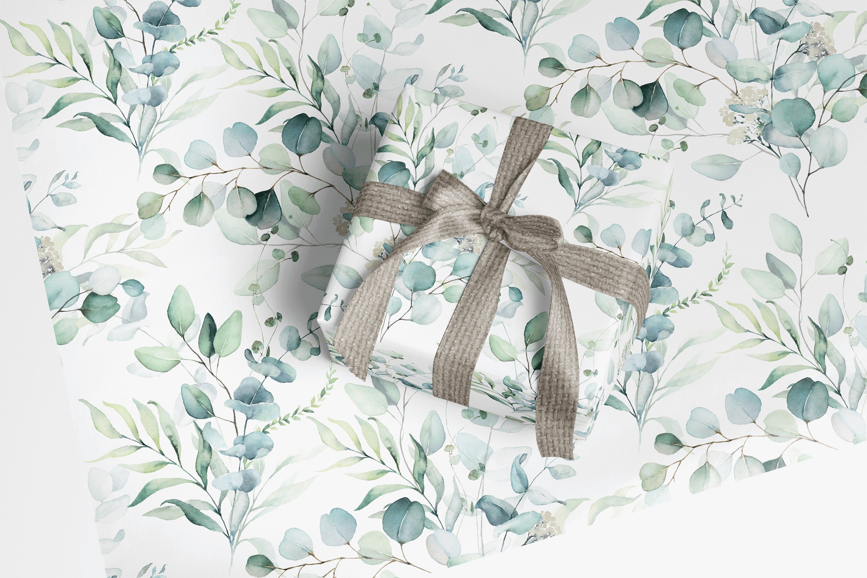 Floral Wrapping Paper Botanical Leaf Wrapping Paper Etsy UK