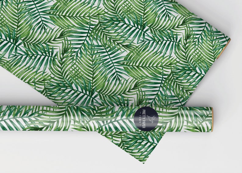 Palm Leaf Wrapping Paper Sheet Palm Leaf Gift Wrap Palm Leaf Etsy UK