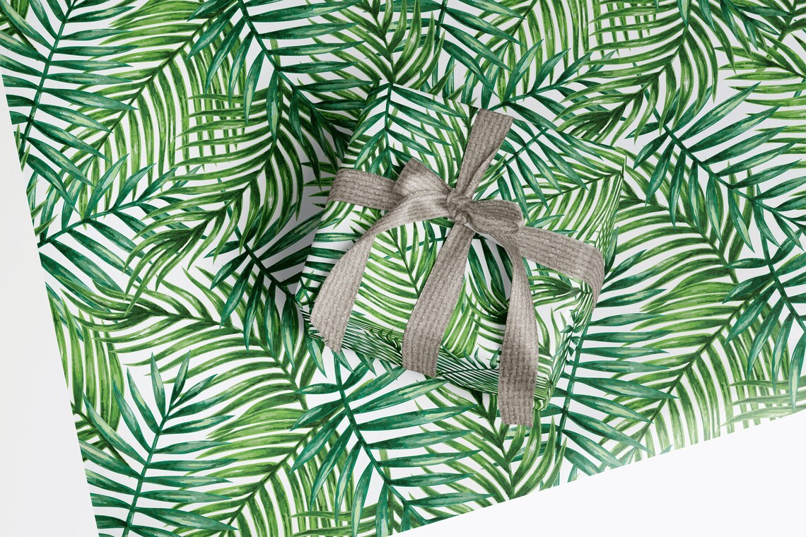 Palm Leaf Wrapping Paper Sheet Palm Leaf Gift Wrap Palm Leaf Etsy UK