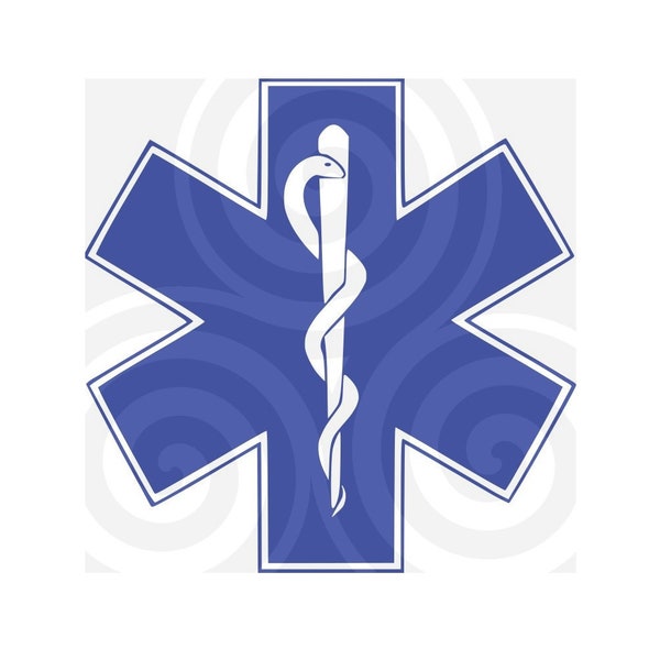 Medical Symbol, Paramedic EMT Symbol, Two version, V1 V2 clipart, Sizable, Vector, PDF, SVG, Cricut, etc. download