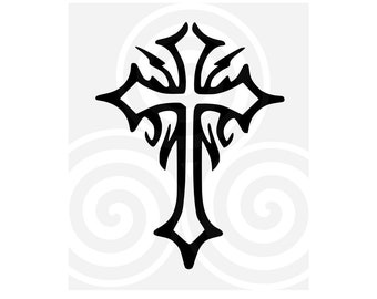 Cross Tribal Clipart, Sizable, Vector, PDF, SVG, Eps, Dxf, Png, Jpg,  Tattoo, Cricut, Decal, Vinyl, Etc. Download - Etsy