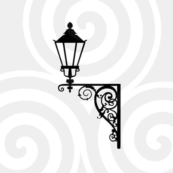 Street Lamp, Sizable, Vector, PDF, SVG, PNG, eps, jpeg, dxf, Vinyl cutter, Cricut, T-shirt, Poster, etc. download