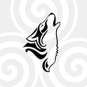 Wolf, Tribal, Sizable, Vector, PDF, SVG, PNG, Silhouette, Vinyl cutter, Cricut, Cut ready, T-shirt, Poster, etc. download