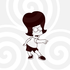 Bart, Dancing, Sizable, Vector, PDF, SVG, PNG, Silhouette, Vinyl cutter, Cricut, Cut ready, T-shirt, Poster, etc. download