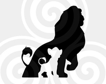 Lionking, Lion king inspired, Sizeable, Vector, PDF, SVG, PNG, Silhouette, Vinyl cutter, Cricut, T-shirt, Poster, etc. download
