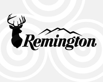 Deer Hunting Remington Mountain Monogram Frame Deer Rifle SVG Deer Remington Monogram Clipart Svg Dxf Eps Png Pdf Silhouette Cricut Cut File