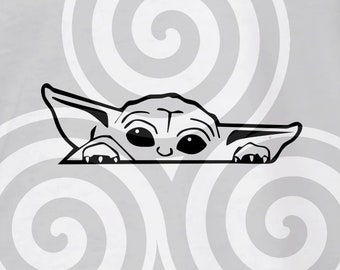 Yoda, Sizeable, Vector, PDF, SVG, PNG, Silhouette, Vinyl cutter, Cricut, Cut ready, T-shirt, Poster, etc. download