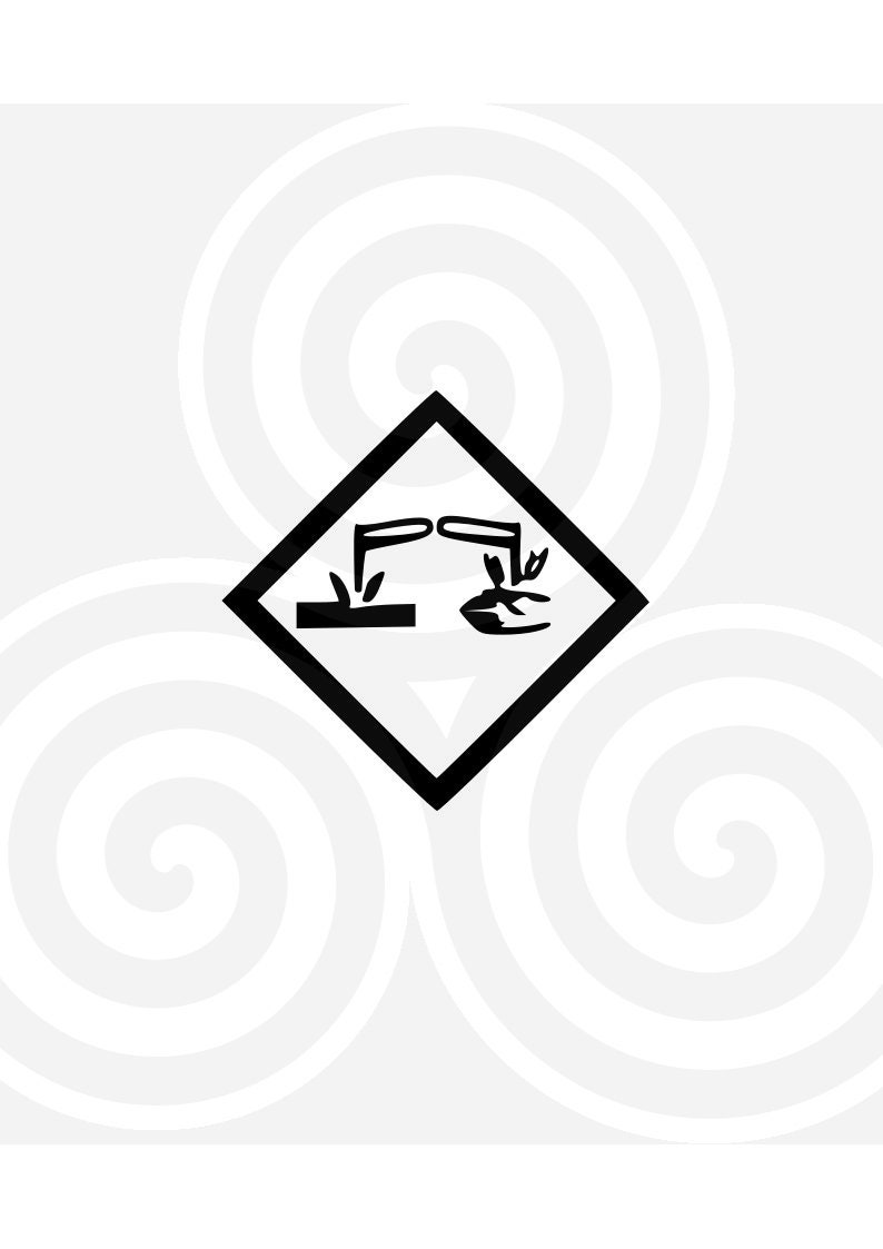 Hazard Symbol COSHH warning symbol. clipart Sizable Vector ...