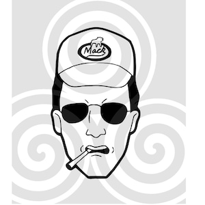 Dale Gribble smoke, Sizable, Vector, PDF, SVG, PNG, Silhouette, Vinyl cutter, Cricut, Cut ready, T-shirt, Poster, etc. download