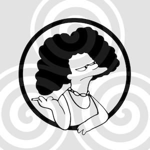 Selma Bouvier, Smoking, Sizable, Vector, PDF, SVG, PNG, Silhouette, Vinyl cutter, Cricut, Cut ready, T-shirt, Poster, etc. download