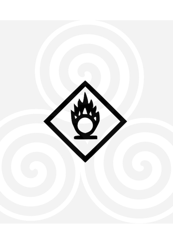 Hazard Symbol, COSHH Warning Symbol. Clipart, Sizeable