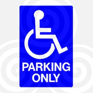 Alleen gehandicaptenparkeerplaats, groot, vector, PDF, SVG, PNG, silhouet, vinylsnijder, Cricut, T-shirt, poster, klaar knippen, enz. downloaden