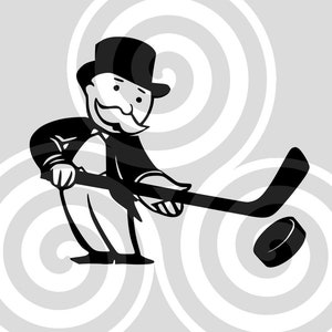 Monopoly man hockey, Sizable, Vector, PDF, SVG, PNG, Silhouette, Vinyl cutter, Cricut, Cut ready, T-shirt, Poster, etc. download