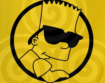 Bart, Sunglasses, Sizeable, Vector, PDF, SVG, PNG, Silhouette, Vinyl  cutter, Cricut, Cut ready, T-shirt, Poster, download