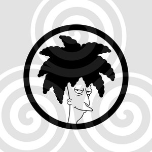 Sideshow Bob, Sizable, Vector, PDF, SVG, PNG, Silhouette, Vinyl cutter, Cricut, Cut ready, T-shirt, Poster, etc. download