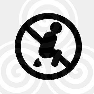 Ban toilet, Sizable, Vector, PDF, SVG, PNG, Silhouette, Vinyl cutter, Cricut, Cut ready, T-shirt, Poster, etc. download