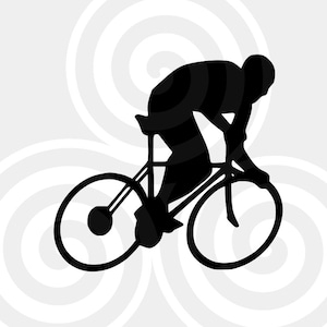 Cyclist, Sizable, Vector, PDF, SVG, PNG, Silhouette, Vinyl cutter, Cricut, T-shirt, Poster, etc. download