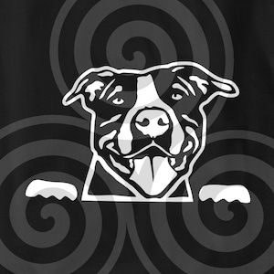 Dog Pitbull face with paws, Sizable, Vector, PDF, SVG, PNG, Silhouette, Vinyl cutter, Cricut, Cut ready, T-shirt, Poster, etc. download