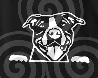 Dog Pitbull face with paws, Sizeable, Vector, PDF, SVG, PNG, Silhouette, Vinyl cutter, Cricut, Cut ready, T-shirt, Poster, etc. download