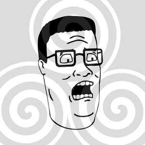 Hank Hill bwaaa, Sizable, Vector, PDF, SVG, PNG, Silhouette, Vinyl cutter, Cricut, Cut ready, T-shirt, Poster, etc. download