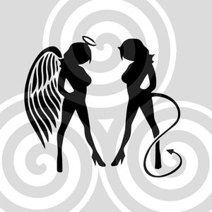 God Evil Sexy Girls, Sizable, Vector, PDF, SVG, PNG, Silhouette, Vinyl cutter, Cricut, Cut ready, T-shirt, Poster, etc. download