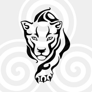 Tiger, Tribal, Sizable, Vector, PDF, SVG, PNG, Silhouette, Vinyl cutter, Cricut, Cut ready, T-shirt, Poster, etc. download