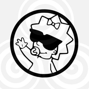 Maggie , Sunglasses, Sizable, Vector, PDF, SVG, PNG, Silhouette, Vinyl cutter, Cricut, Cut ready, T-shirt, Poster, etc. download