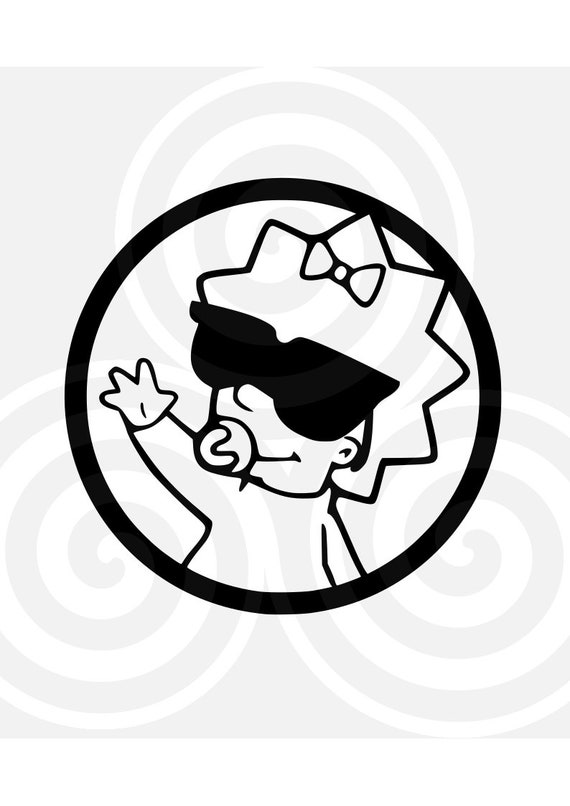 Maggie , Sunglasses, Sizable, Vector, PDF, SVG, PNG, Silhouette, Vinyl cutter, Cricut, Cut ready, T-shirt, Poster, etc. download