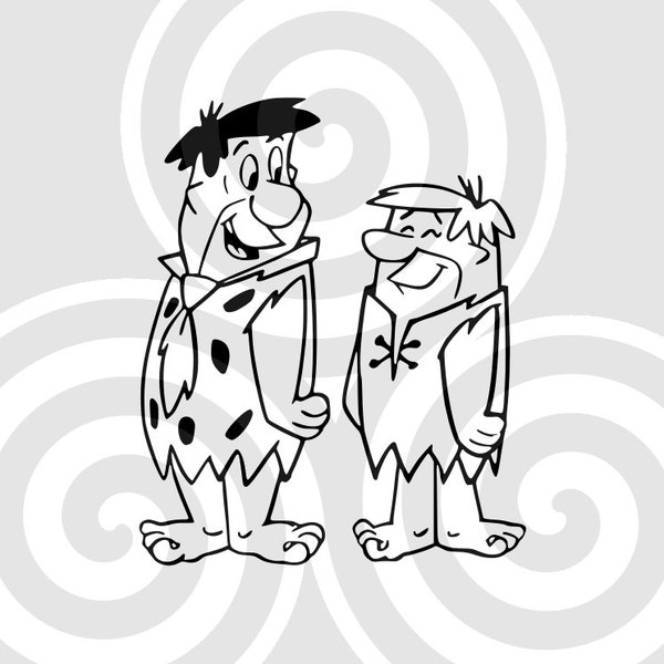 Fred and Barney, The Flintstones, Sizable, Vector, PDF, SVG, PNG, eps, jpeg, dxf, Vinyl cutter, Cricut, Cut ready, T-shirt, etc. download