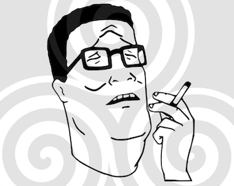 Hank Hill smoke, Sizeable, Vector, PDF, SVG, PNG, Silhouette, Vinyl cutter, Cricut, Cut ready, T-shirt, Poster, etc. download