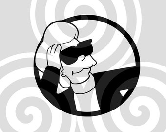 Mona Simpsons, Sunglasses, Sizeable, Vector, PDF, SVG, PNG, Silhouette, Vinyl cutter, Cricut, Cut ready, T-shirt, Poster, etc. download