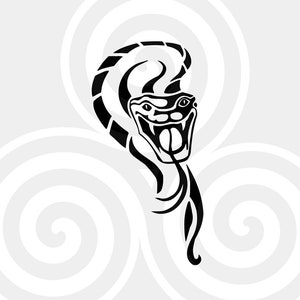 Snake, Tribal, Sizable, Vector, PDF, SVG, PNG, Silhouette, Vinyl cutter, Cricut, Cut ready, T-shirt, Poster, etc. download