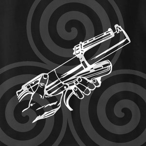 Gun launcher, Sizable, Vector, PDF, SVG, PNG, Silhouette, Vinyl cutter, Cricut, T-shirt, Poster, etc. download