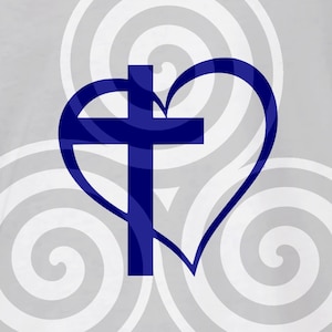 Cross in heart. jesus, Sizable, Vector, PDF, SVG, PNG, Silhouette, Vinyl cutter, Cricut, T-shirt, Poster, etc. download