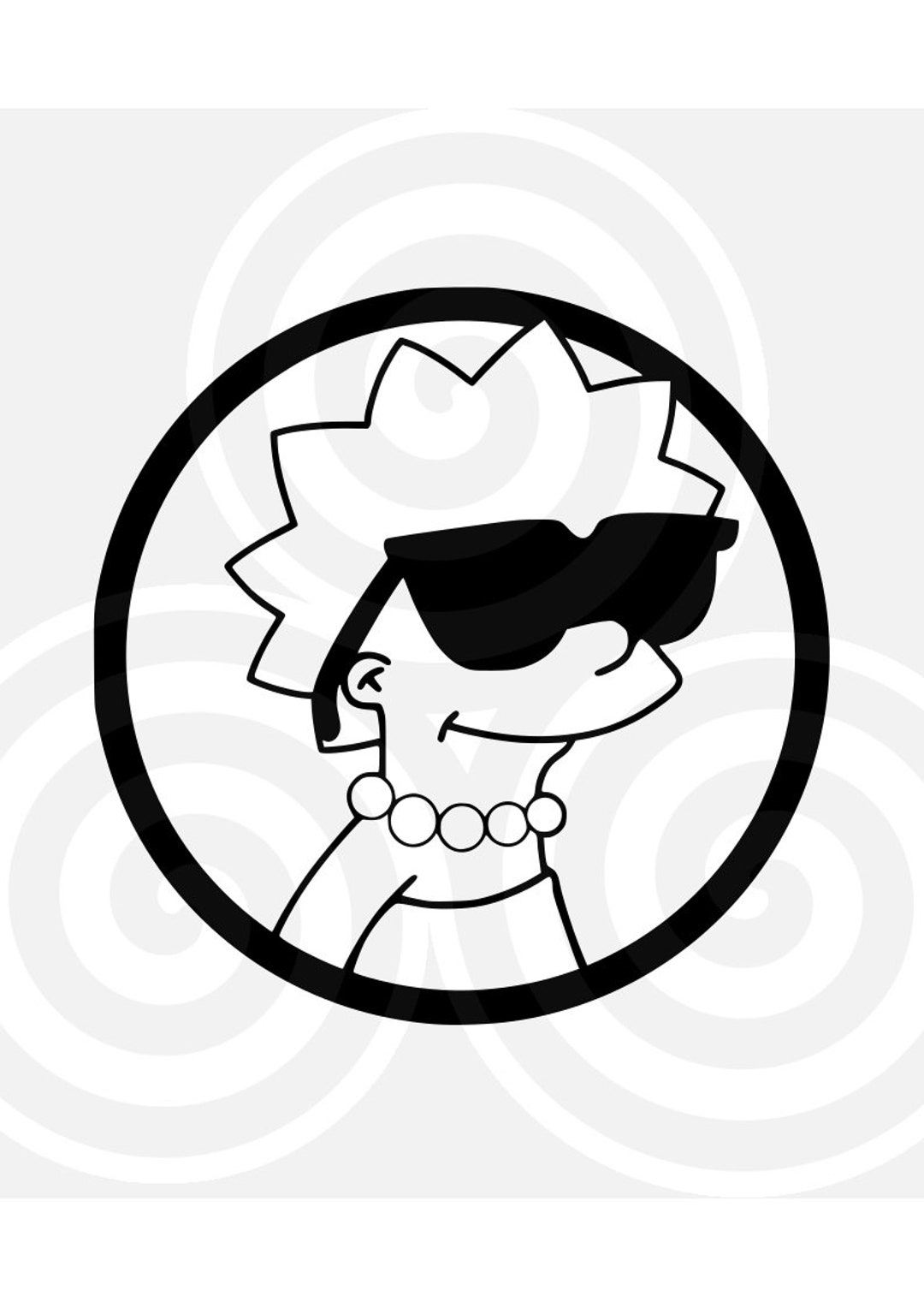 Lisa, Sunglasses, Sizeable, Vector, PDF, SVG, PNG, Silhouette