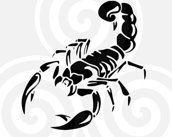 Scorpione, dimensionabile, vettoriale, PDF, SVG, PNG, sagoma, taglierina in vinile, Cricut, pronto per il taglio, T-shirt, poster, ecc. scaricamento