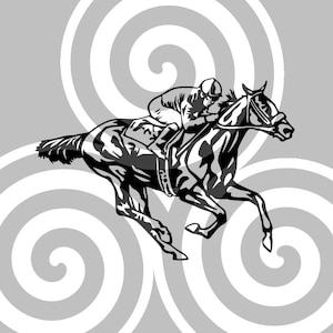 Horse Jokey, Horse racing, Sizable, Vector, PDF, SVG, PNG, eps, jpeg, dxf, Vinyl cutter, Cricut, Cut ready, T-shirt, Poster, etc. download