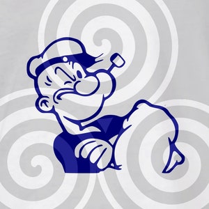 Popeye, Sizable, Vector, PDF, SVG, PNG, Silhouette, Vinyl cutter, Cricut, Cut ready, T-shirt, Poster, etc. download