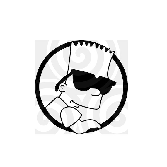 Bart, Sunglasses, Sizable, Vector, PDF, SVG, PNG, Silhouette, Vinyl cutter, Cricut, Cut ready, T-shirt, Poster, etc. download