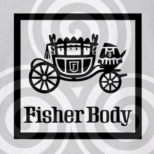 Fisher Body inspired Sign, Sizable, Vector, PDF, SVG, PNG, Silhouette, Vinyl cutter, Cricut, T-shirt, Poster, etc. download
