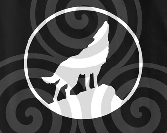 Wolf, Howling the moon, Sizeable, Vector, PDF, SVG, PNG, Silhouette, Vinyl cutter, Cricut, Cut ready, T-shirt, Poster, etc. download