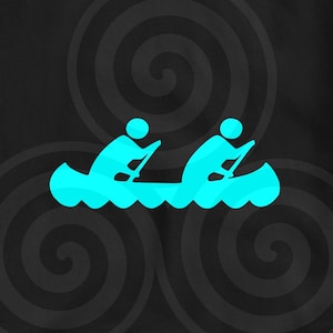 Canoe, Kayak, Logo, Sizable, Vector, PDF, SVG, PNG, Silhouette, Vinyl cutter, Cricut, T-shirt, Poster, Cut ready, etc. download