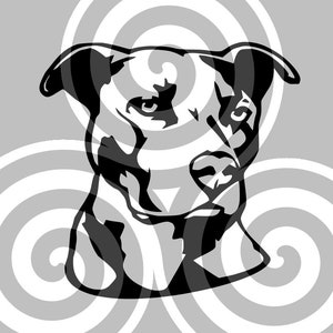 Dog Pitbull, monogram, Sizable, Vector, PDF, SVG, PNG, Silhouette, Vinyl cutter, Cricut, Cut ready, T-shirt, Poster, etc. download