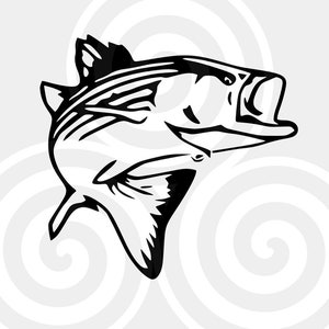Bass, Fishing, Sizable, Vector, PDF, SVG, PNG, Silhouette, Vinyl cutter, Cricut, T-shirt, Poster, etc. download