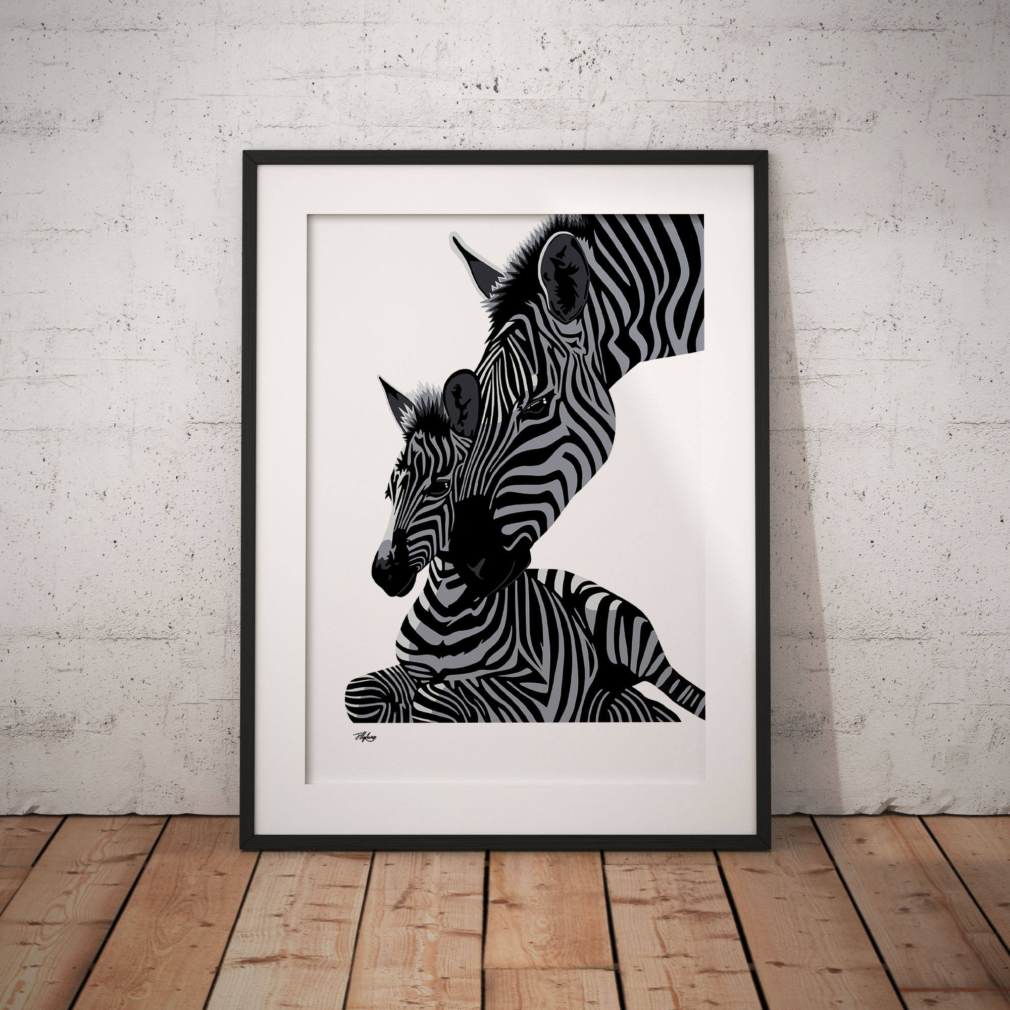 Zebra print zebra gift large wall art nursery animal print Etsy