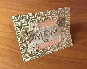 Handmade Mother's Day Card for Mom - Custom Card Available