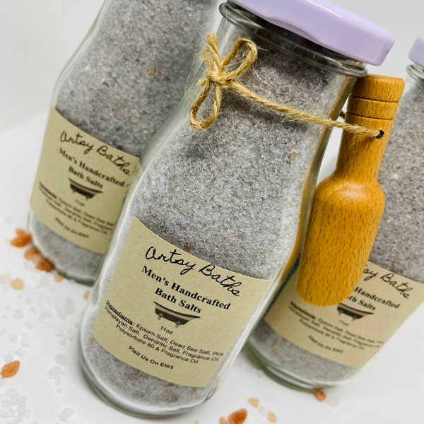 Men's bath soak, Men's Bath Salts, Men's Bath Spa, Fathers Day Gift, Relaxing Bath for Men, Gifts for Him, Gifts for Men, Holiday Gifts