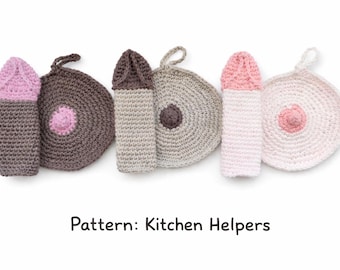 PATRÓN PDF de crochet - Paquete de artículos para la cocina