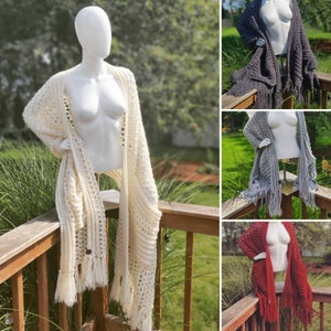 Made to Order - Crochet Shawl with Pockets